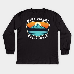 Napa Valley Ski Snowboard Mountain California Napa - Napa Valley California - Travel Kids Long Sleeve T-Shirt